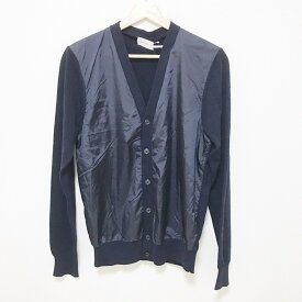 【中古】MONCLER(モンクレール) MAGLIA TRICOT CARDIGAN(マグリアトリコカーディガン) カーディガン 長袖/異素材切替 ダークネイビー