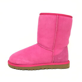 【中古】UGG(アグ) クラシックショート ショートブーツ ピンク ムートン