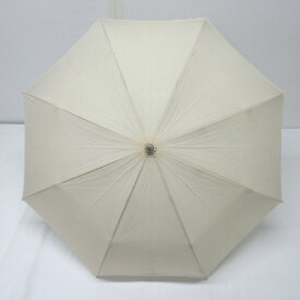 【中古】Burberry(バーバリー) 日傘 折りたたみ日傘 ベージュ 化学繊維×金属素材×ウッド