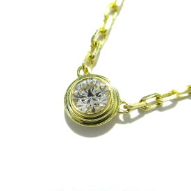 【中古】Cartier(カルティエ) ディアマンレジェドゥネックレスSM ネックレス 1Pダイヤ/約0.09カラット K18YG×ダイヤモンド