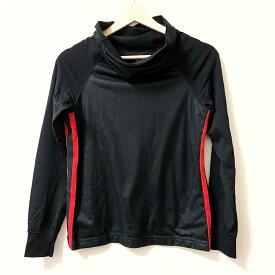 【中古】COMMEdesGARCONS(コムデギャルソン) 長袖カットソー ハイネック/メッシュ 黒×レッド