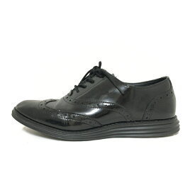 【新着】【中古】COLE HAAN(コールハーン) シューズ GRAND.OS/ウィングチップ 黒 エナメル（レザー）