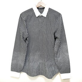 【中古】NeilBarrett(ニールバレット) 長袖シャツ 白×黒