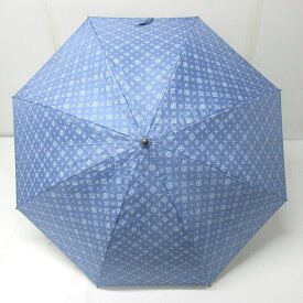【中古】Daily russet(デイリーラシット) 傘 晴雨兼用傘 ブルーグレー×ライトブルー 化学繊維