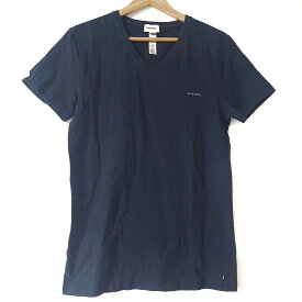 【中古】DIESEL(ディーゼル) 半袖Tシャツ Vネック 黒 綿、ポリウレタン