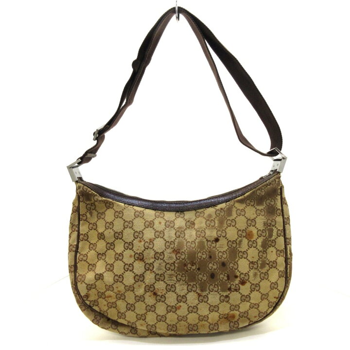 楽天市場】【中古】GUCCI(グッチ) GG柄 ショルダーバッグ ベージュ 