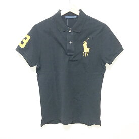 【中古】RalphLauren(ラルフローレン) ビッグポニー 半袖ポロシャツ 黒