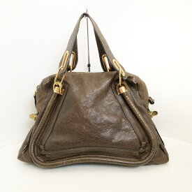 【中古】Chloe(クロエ) パラティ ハンドバッグ ダークブラウン レザー