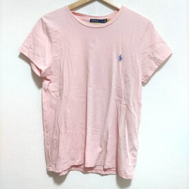 【新着】【中古】POLObyRalphLauren(ポロラルフローレン) 半袖Tシャツ クルーネック ライトピンク×ブルー