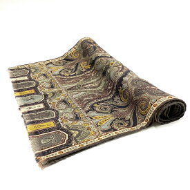 【中古】ETRO(エトロ) ストール(ショール) ペイズリー柄 カーキ×ダークグリーン×マルチ ウール×シルク