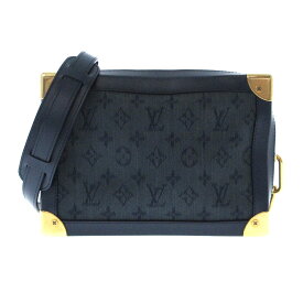 【中古】LOUIS VUITTON(ルイヴィトン) ソフトトランク ショルダーバッグ ストラップ着脱可 ネイビー デニム