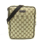 【新着】【中古】GUCCI(グッチ) GG柄 ショルダーバッグ ベージュ×ダークブラウン ジャガード×レザー