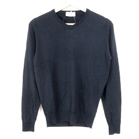 【中古】JOHN SMEDLEY(ジョンスメドレー) 長袖セーター Vネック ダークネイビー