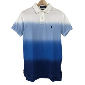【中古】POLObyRalphLauren(ポロラルフローレン) 半袖ポロシャツ グラデーション 白×ライトブルー×ブルー