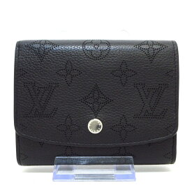 【新着】【中古】LOUIS VUITTON(ルイヴィトン) ポルトフォイユ・イリス コンパクト 2つ折り財布 ノワール マヒナ・レザー（皮革の種類：牛革）