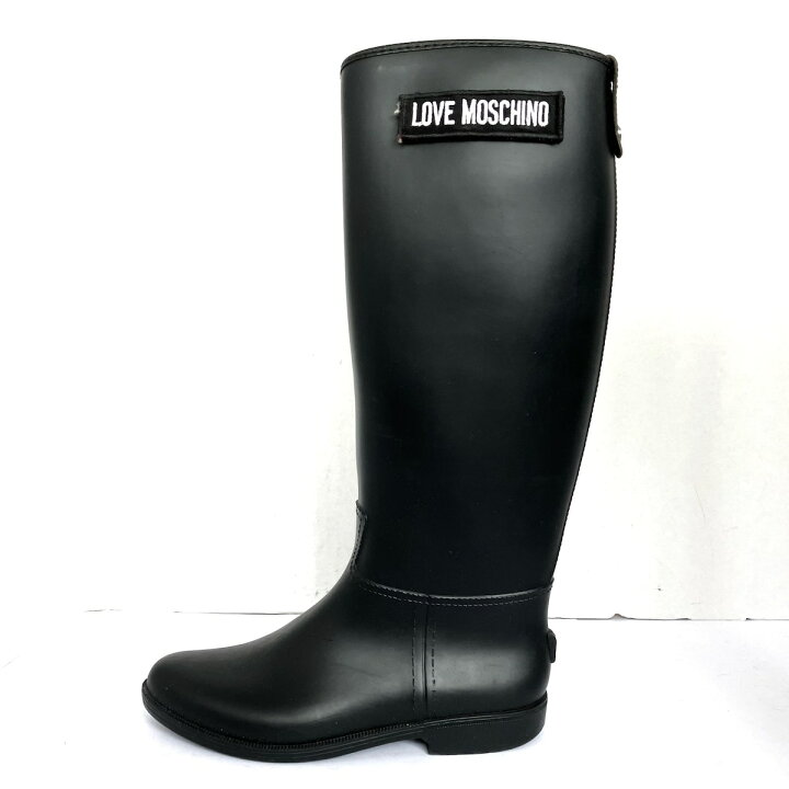 楽天市場】【中古】LOVE MOSCHINO(ラブモスキーノ) レインブーツ 黒 