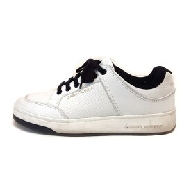 【中古】SAINT LAURENT PARIS(サンローランパリ) スニーカー 白 カーフレザー