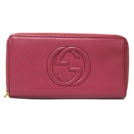 【中古】GUCCI(グッチ) ソーホー 長財布 パープル レザー