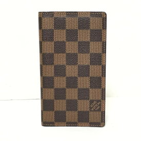 【新着】【中古】LOUIS VUITTON(ルイヴィトン) アジェンダポッシュ 手帳 イニシャル刻印 エベヌ ダミエ・キャンバス