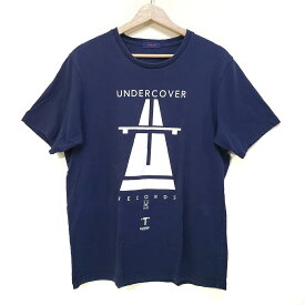 【新着】【中古】UNDER COVER(アンダーカバー) 半袖Tシャツ クルーネック ネイビー×白