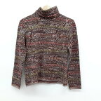 【新着】【中古】MISSONI SPORT(ミッソーニスポーツ) 長袖セーター タートルネック ダークブラウン×レッド×マルチ