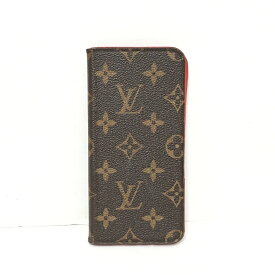 【中古】LOUIS VUITTON(ルイヴィトン) IPHONE7+&8+フォリオ 携帯電話ケース iPhoneケース ルージュ モノグラム・キャンバス