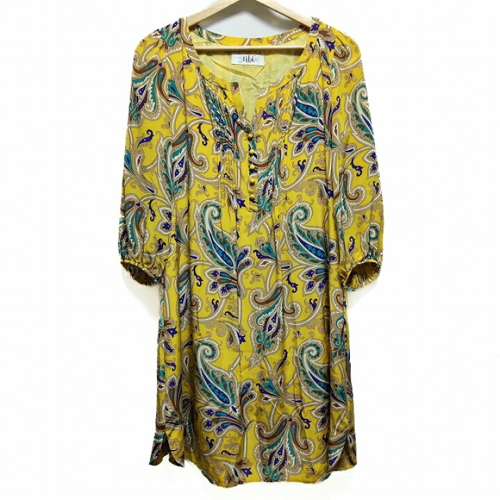 楽天市場】【中古】tibi(ティビ) ワンピース 七分袖/ひざ丈/シルク 