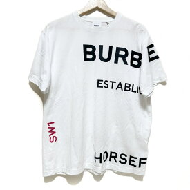 【新着】【中古】BURBERRY LONDON ENGLAND(バーバリーロンドンイングランド) 半袖Tシャツ 白×黒×レッド