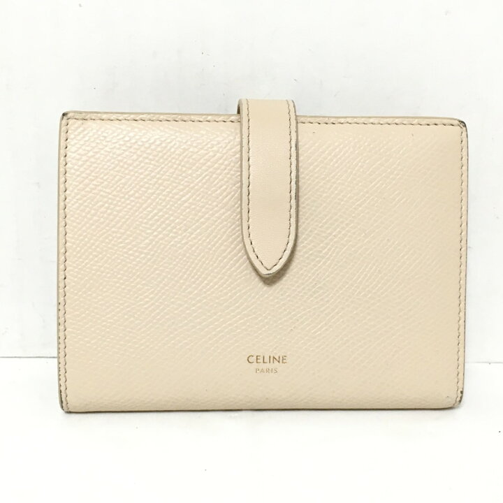 楽天市場】【中古】CELINE(セリーヌ) 2つ折り財布 アイボリー 