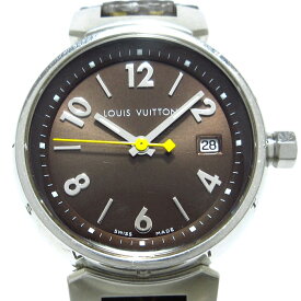 【中古】LOUIS VUITTON(ルイヴィトン) タンブール 腕時計 ダークブラウン