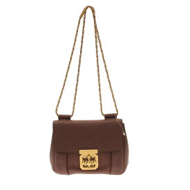 【中古】Chloe(クロエ) エルシー ショルダーバッグ チェーンショルダー ダークブラウン レザー