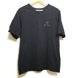 【中古】ARC'TERYX(アークテリクス) 半袖Tシャツ クルーネック 黒×アイボリー