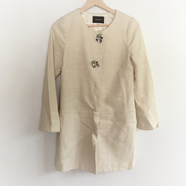 JUSGLITTY / ジャスグリッティー ビジュー釦コート