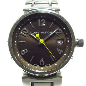 【中古】LOUIS VUITTON(ルイヴィトン) タンブール 腕時計 ダークブラウン