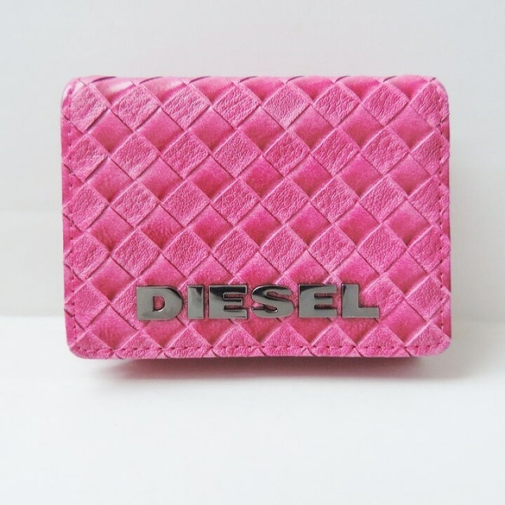 楽天市場】【中古】DIESEL(ディーゼル) 3つ折り財布 型押し加工 ピンク 