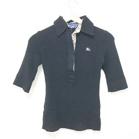 【中古】Burberry Blue Label(バーバリーブルーレーベル) 半袖セーター 黒