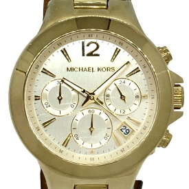 【新着】【中古】MICHAEL KORS(マイケルコース) ペイトン クロノグラフ 腕時計 クロノグラフ/二重巻きベルト ゴールド