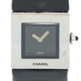 【中古】CHANEL(シャネル) マトラッセ 腕時計 黒