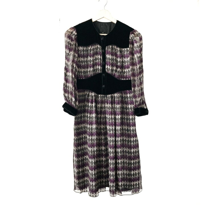 楽天市場】【中古】ANNA SUI(アナスイ) ワンピース 七分袖/ひざ丈 黒 