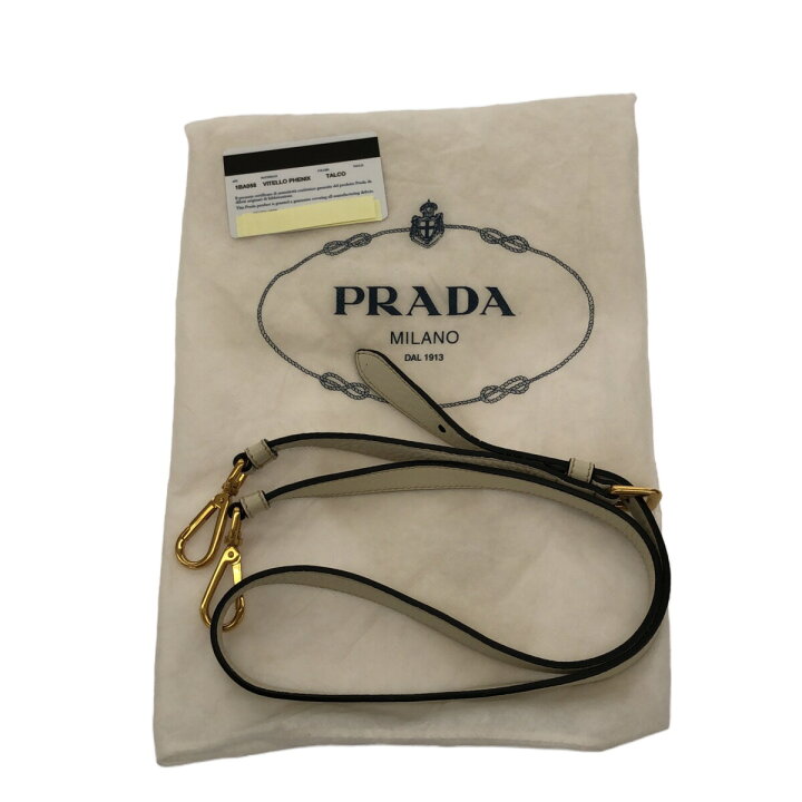 楽天市場】【中古】PRADA(プラダ) トートバッグ 革タグ 白 レザー  