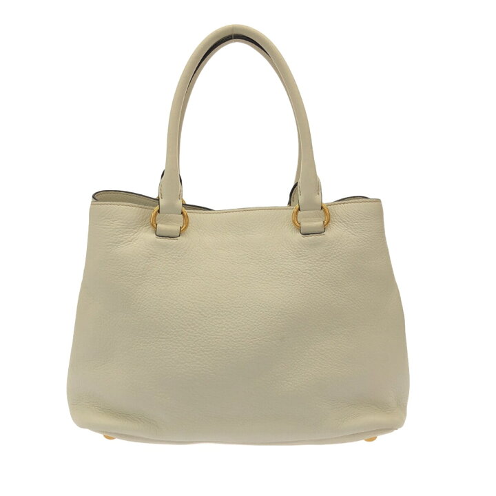 楽天市場】【中古】PRADA(プラダ) トートバッグ 革タグ 白 レザー  