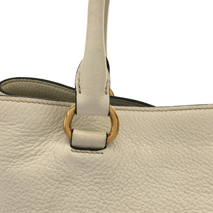 楽天市場】【中古】PRADA(プラダ) トートバッグ 革タグ 白 レザー 