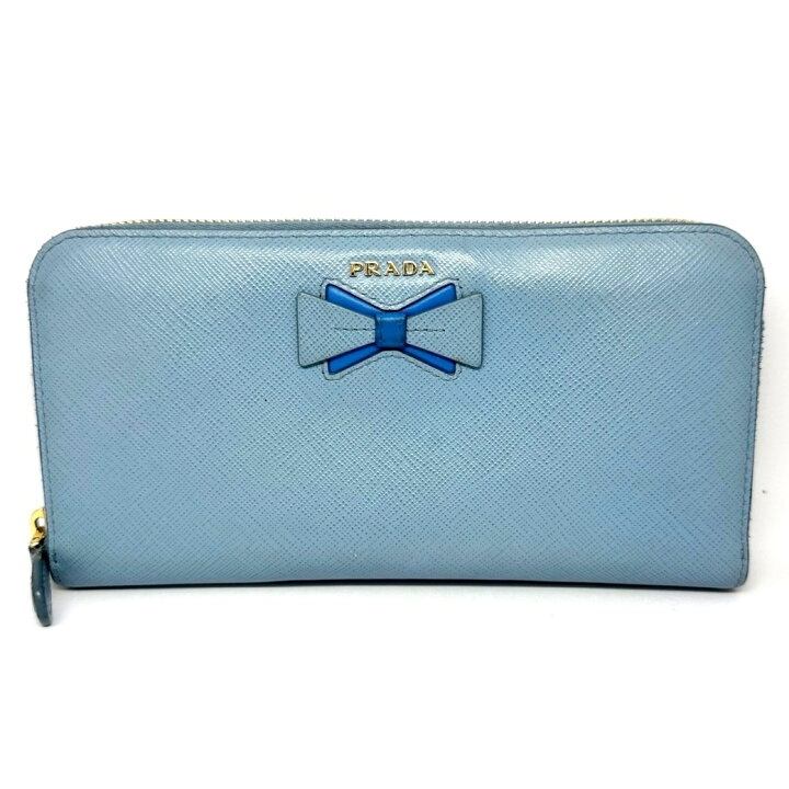 楽天市場】【中古】PRADA(プラダ) 長財布 ラウンドファスナー/リボン  
