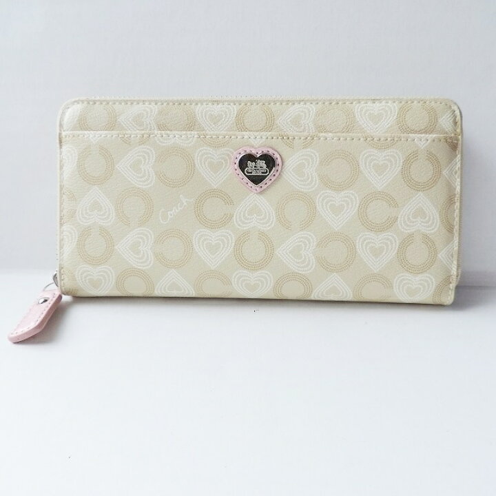 楽天市場】【中古】COACH(コーチ) オプアート 長財布 ハート/ラウンド 