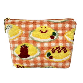 【中古】FEILER(フェイラー) ポーチ LOVERARY/オムライス オレンジ×イエロー×マルチ