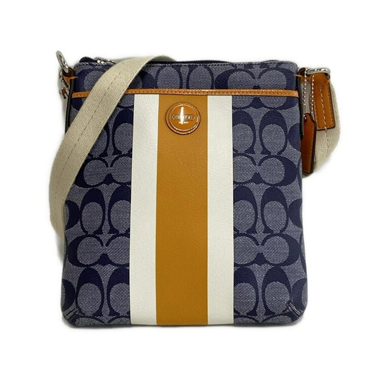 楽天市場】【中古】COACH(コーチ) シグネチャー柄 ショルダーバッグ 白  