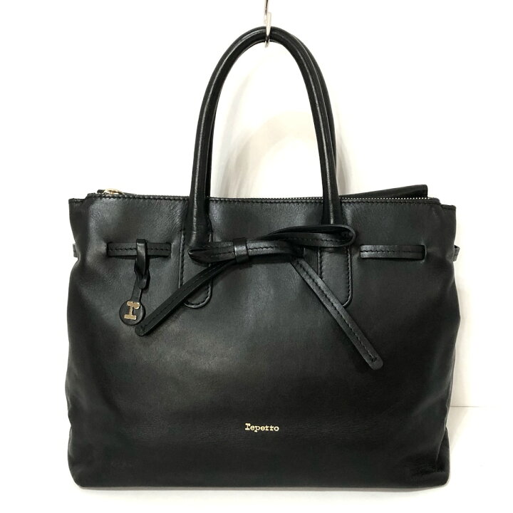 楽天市場】【中古】repetto(レペット) トートバッグ リボン 黒 レザー 