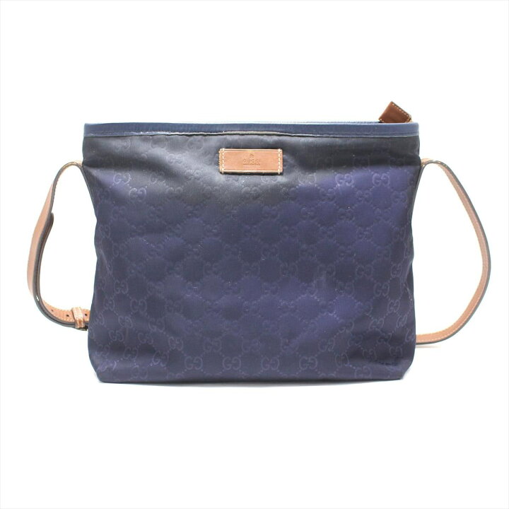 楽天市場】【中古】GUCCI(グッチ) GG柄 ショルダーバッグ ダーク  