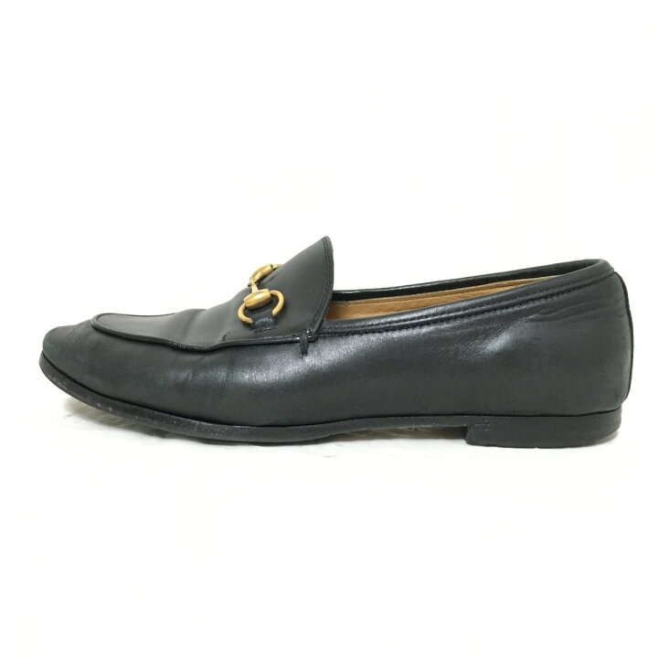 楽天市場】【中古】GUCCI(グッチ) ローファー 黒 レザー : ブラン 