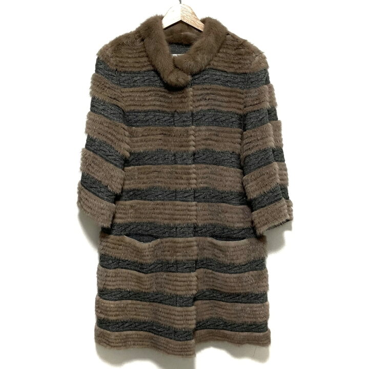 楽天市場】【中古】yves salomon(イヴサロモン) コート 七分袖/ニット 
